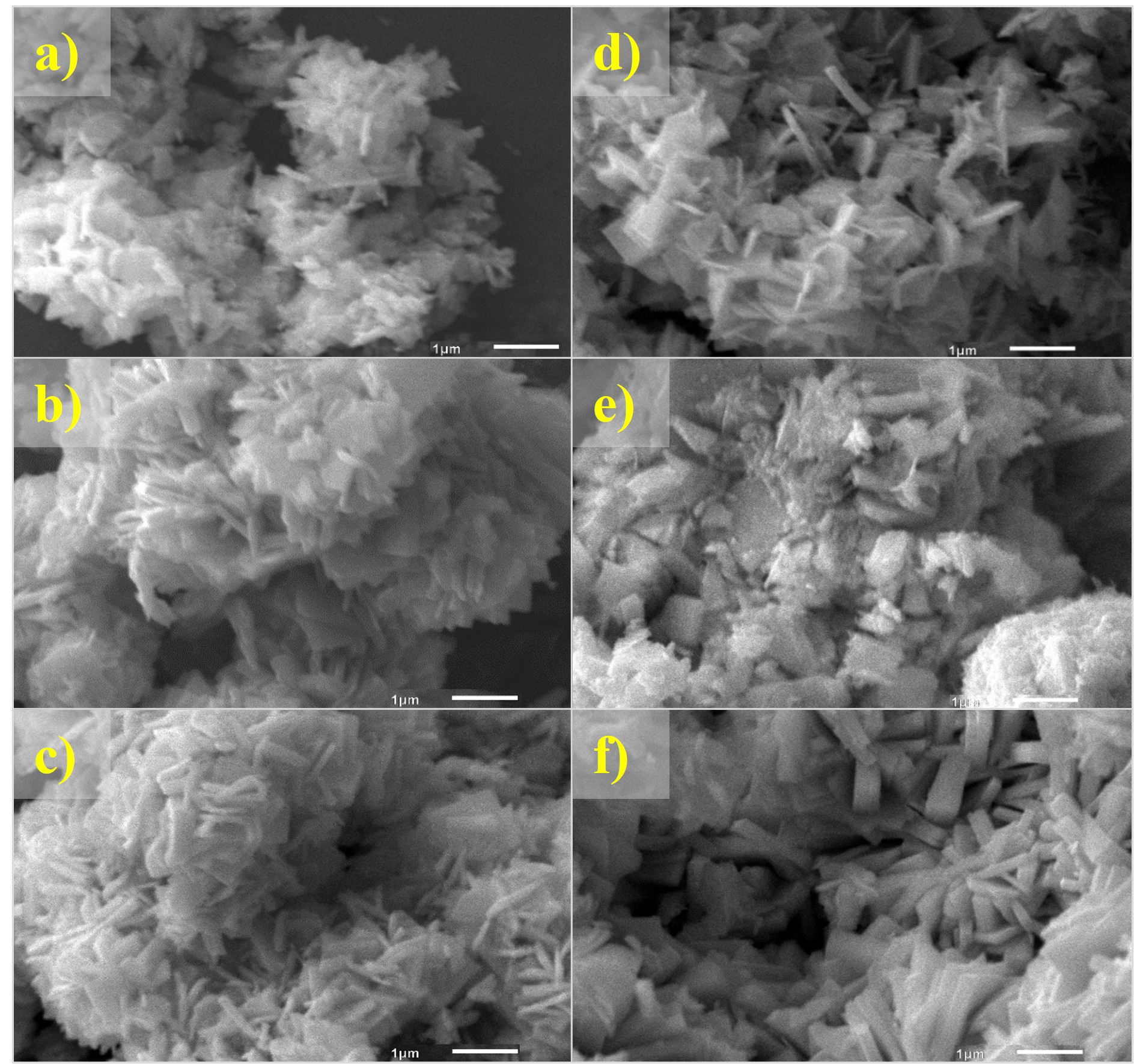 WO3 (left) and WO3/rGO (right) obtained at different reflux times.
